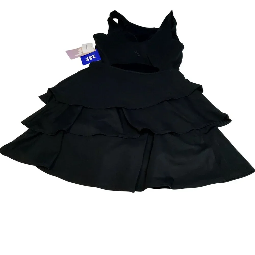 JoyLab Black Onyx Womens Active Dress XS Tiered Ruffle Skirt Workout,Casual Wear - Picture 8 of 14